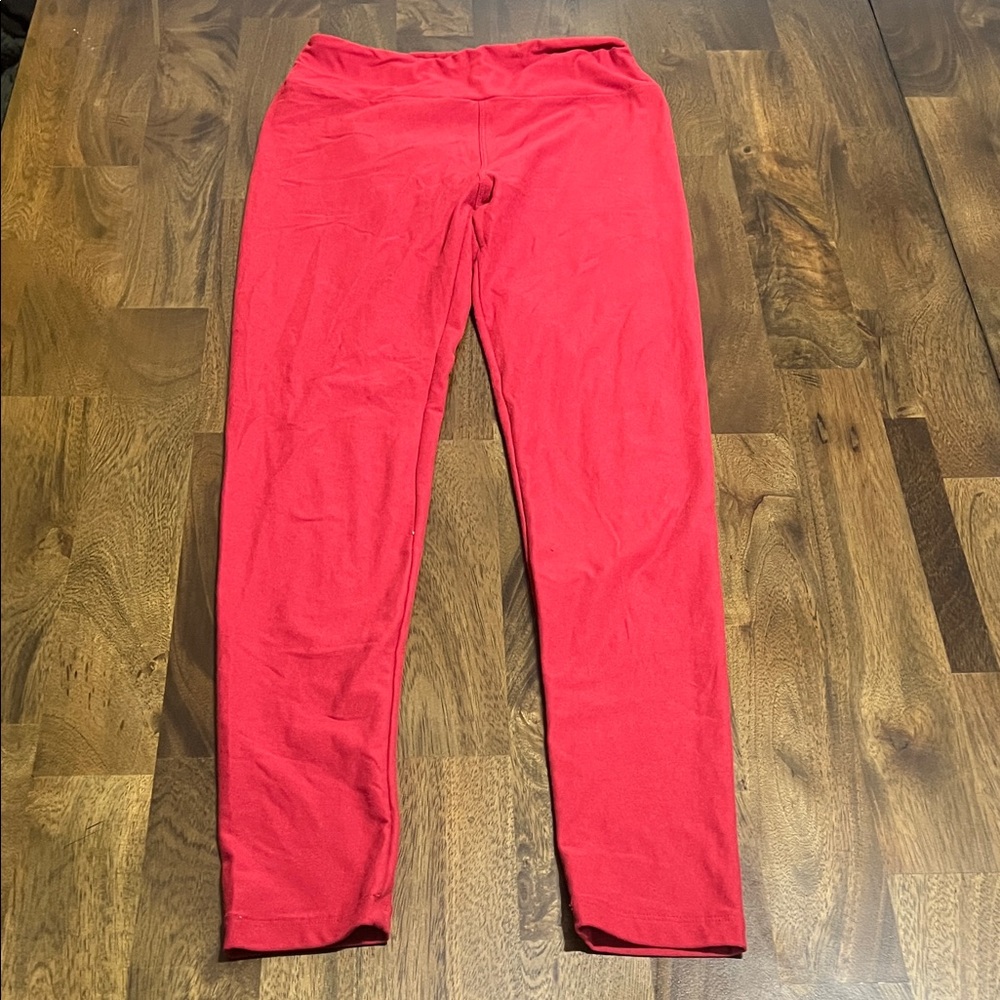 Red LulaRoe Leggings